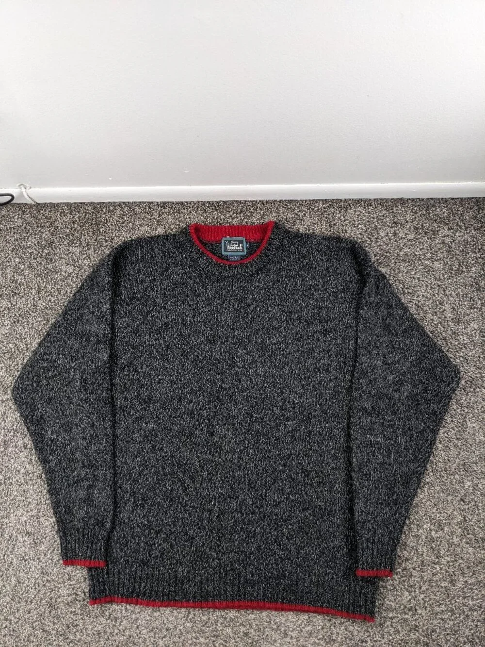 Vintage Woolrich Sweater Wool Handframed Hong Kong Crewneck Pullover Mens XL